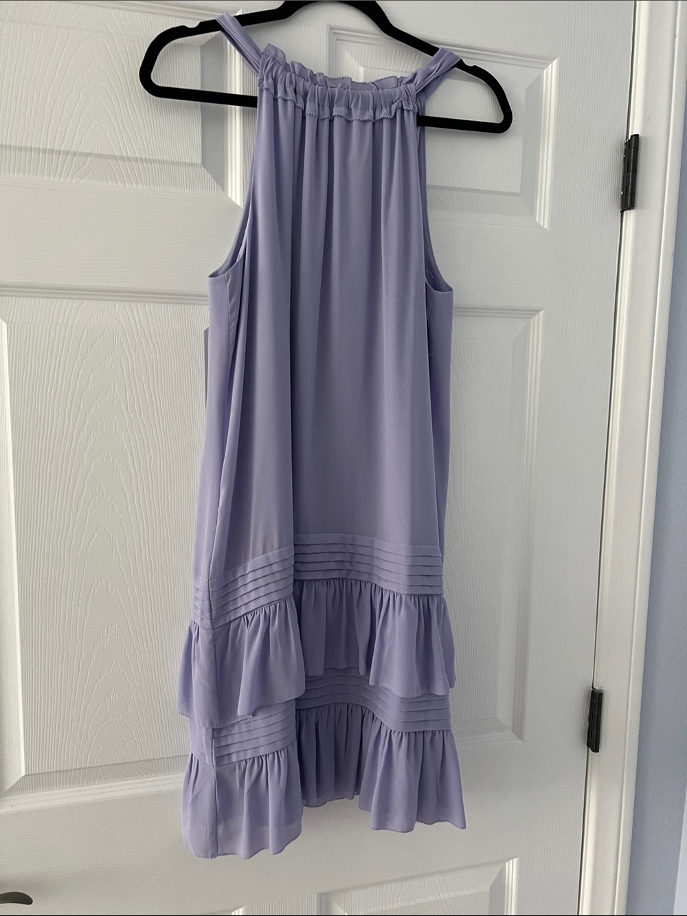 Ann Taylor ruffle layer halter dress!